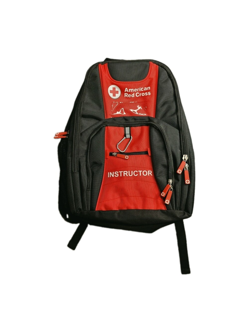 American Red Cross Instructor Backpack Black Red CPR First Aid NWOT